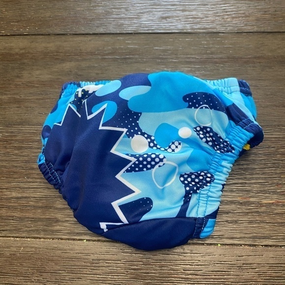 iPlay Aqua Submarine Whale Reusable Swim Suit Diaper 12 Months White - Picture 3 of 4